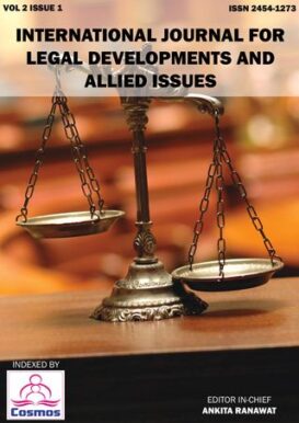 International Journal of Legal Developments And Allied Issues