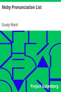 Moby Pronunciation List